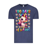 Vintage Denim 100 days of school unicorn Vintage Tee - Artiststas