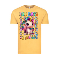 Vintage Mustard 100 days of school unicorn Vintage Tee - Artiststas