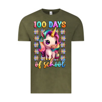 Vintage Olive 100 days of school unicorn Vintage Tee - Artiststas