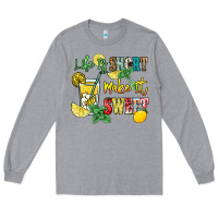Heather Grey life is  make it sweet Long Sleeve Tee - NancyCooperArtShop
