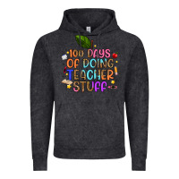 Vintage Black 100 days of doing teacher stuff Vintage Hoodie - Artiststas