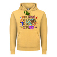 Vintage Mustard 100 days of doing teacher stuff Vintage Hoodie - Artiststas