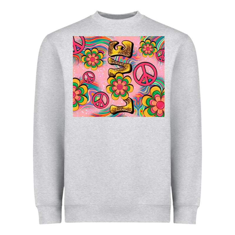Peace Love Hippie Daisy Heavyweight Sweatshirt by TumblerDesignByShophia | Teevron