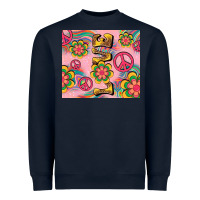 Navy peace love hippie daisy Heavyweight Sweatshirt - TumblerDesignByShophia