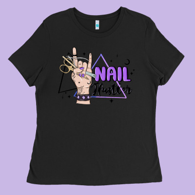 Nail Hustler Ladies Tee Designed By Maliassmallbusiness