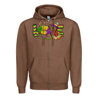 Chestnut love lips mardi gras Zipper Hoodie - OliviaCreatesArt