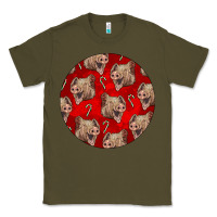 Army Green christmas pig Classic Tee - LillyAllenDesigns