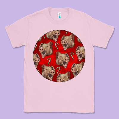 Christmas Pig Classic Tee Designed By Lillyallendesigns
