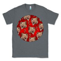 Charcoal Heather christmas pig Classic Tee - LillyAllenDesigns