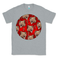 Heather Grey christmas pig Classic Tee - LillyAllenDesigns