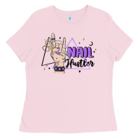 Bubblegum Pink nail hustler Ladies Tee - MaliasSmallBusiness