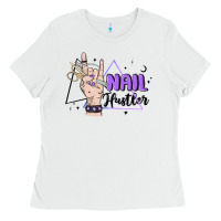 White nail hustler Ladies Tee - MaliasSmallBusiness