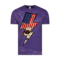 Cloud Purple Lightning Bolt Vintage Tee - JahusDesignShop