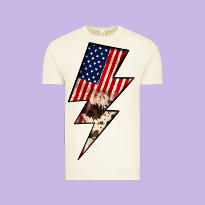 Lightning Bolt Vintage Tee Designed By Jahusdesignshop