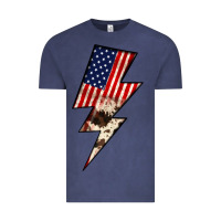 Vintage Denim Lightning Bolt Vintage Tee - JahusDesignShop