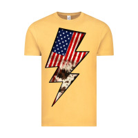 Vintage Mustard Lightning Bolt Vintage Tee - JahusDesignShop