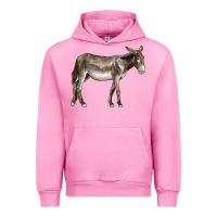 Fuchsia Pink american mammoth jackstock donkey Urban Hoodie - LillyAllenDesigns