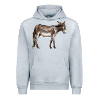 Heather Grey american mammoth jackstock donkey Urban Hoodie - LillyAllenDesigns