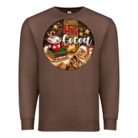 Chestnut Hot Cocoa With Cat Premium Sweatshirt - FaDigitalArtStudio