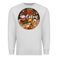 Dove Grey Hot Cocoa With Cat Premium Sweatshirt - FaDigitalArtStudio