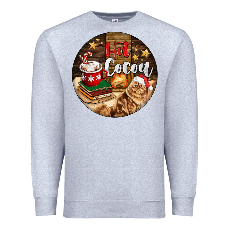 Hot Cocoa With Cat Premium Sweatshirt by FaDigitalArtStudio | Teevron