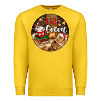 Lemon Hot Cocoa With Cat Premium Sweatshirt - FaDigitalArtStudio