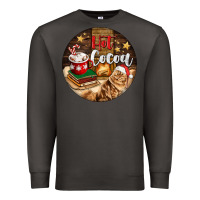 Smoke Hot Cocoa With Cat Premium Sweatshirt - FaDigitalArtStudio