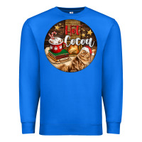 True Royal Hot Cocoa With Cat Premium Sweatshirt - FaDigitalArtStudio