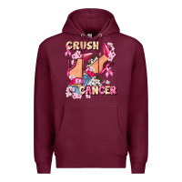 Burgundy Crush Breast Cancer Premium Hoodie - FaDigitalArtStudio