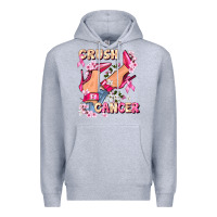 Heather Grey Crush Breast Cancer Premium Hoodie - FaDigitalArtStudio