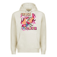 Oatmeal Heather Crush Breast Cancer Premium Hoodie - FaDigitalArtStudio