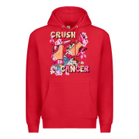 Red Crush Breast Cancer Premium Hoodie - FaDigitalArtStudio
