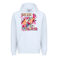 White Crush Breast Cancer Premium Hoodie - FaDigitalArtStudio
