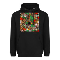 Black christmas donkey Heavyweight Hoodie - FaDigitalArtStudio