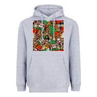 Heather Grey christmas donkey Heavyweight Hoodie - FaDigitalArtStudio
