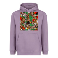 Lavender christmas donkey Heavyweight Hoodie - FaDigitalArtStudio