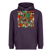 Plum christmas donkey Heavyweight Hoodie - FaDigitalArtStudio