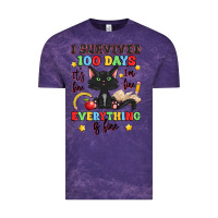 Cloud Purple i survived 100 days it's fine i'm fine Vintage Tee - Artiststas