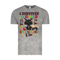 Cloud Rock i survived 100 days it's fine i'm fine Vintage Tee - Artiststas
