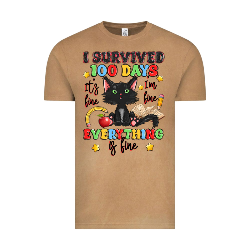I Survived 100 Days It's Fine I'm Fine Vintage Tee by Artiststas | Teevron