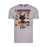 Vintage Zinc i survived 100 days it's fine i'm fine Vintage Tee - Artiststas