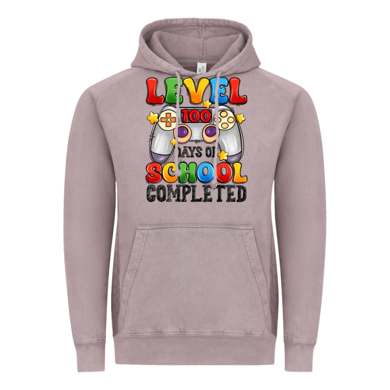 Level 100 Days Of School Completed Vintage Hoodie by Artiststas | Teevron