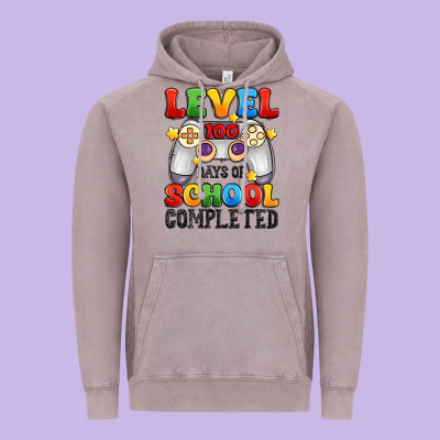 Level 100 Days Of School Completed Vintage Hoodie Designed By Artiststas