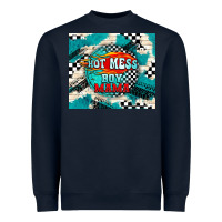 Navy hot mess boy mama with fire Heavyweight Sweatshirt - TumblerDesignByShophia