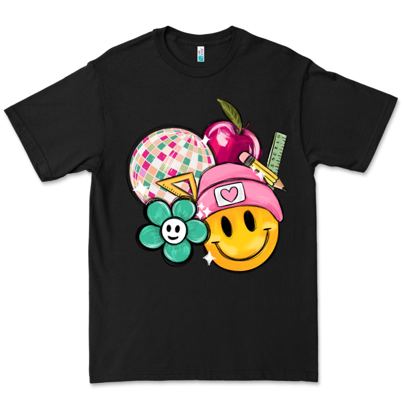 Smiley Face And School Elementary Premium Tee by MaliasSmallBusiness | Teevron