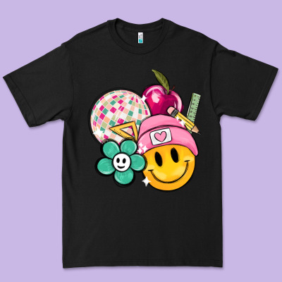 Smiley Face And School Elementary Premium Tee Designed By Maliassmallbusiness