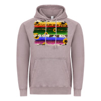 Vintage Zinc serape sunflowers leopard cowhide background Vintage Hoodie - RanaPortraitStore