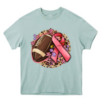 Arona breast cancer ribbon and american football Heavy Core Tee - MaliasSmallBusiness