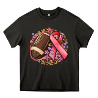 Asphalt breast cancer ribbon and american football Heavy Core Tee - MaliasSmallBusiness