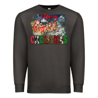 Smoke Merry Christmas Santa Sleigh Premium Sweatshirt - FaDigitalArtStudio